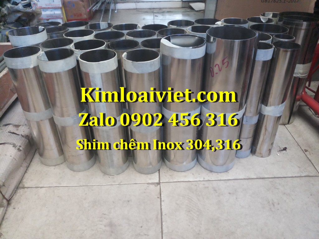 Shim chêm Inox dày 0.02mm