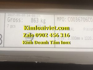 Tấm inox 304/304L Inox 304L 0.5mm